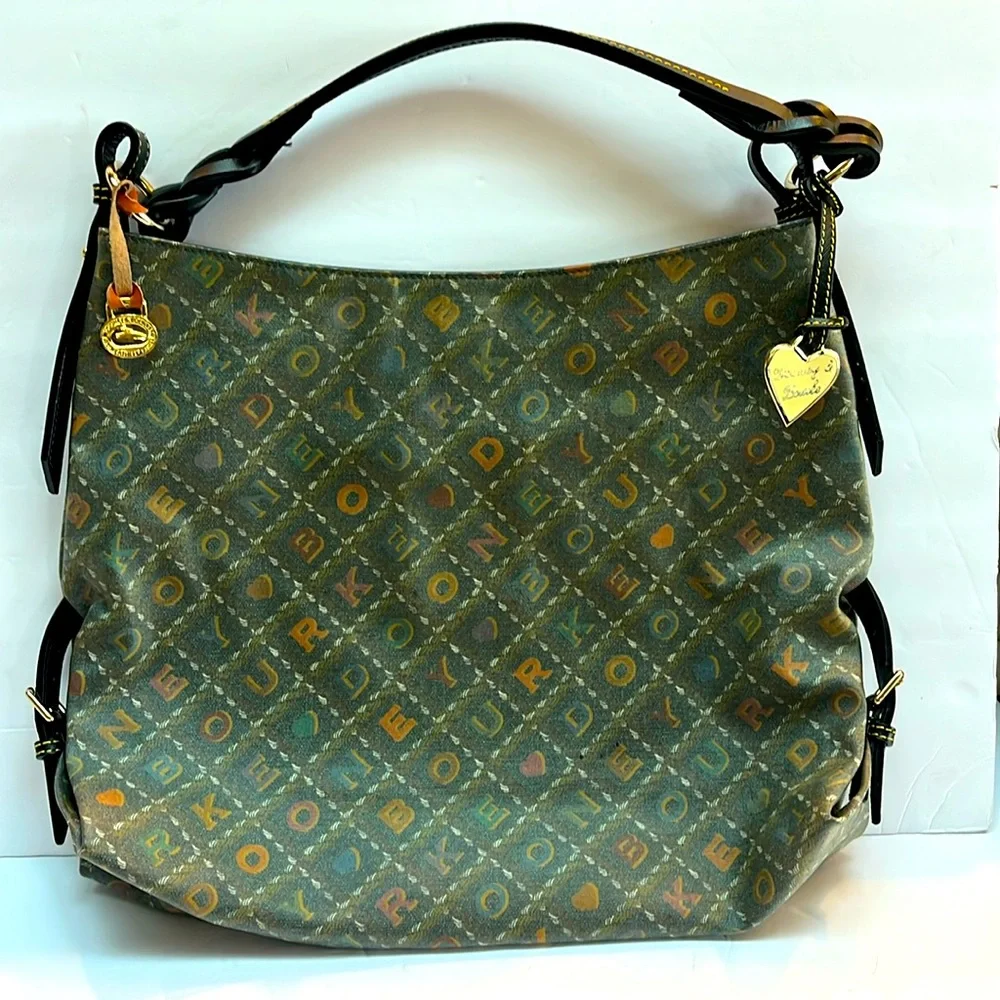 Dooney Bourke Spell Out Bucket Hobo Satchel - Picture 1 of 10